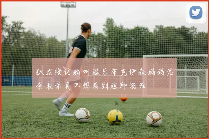 狄龙模仿狗叫逗乐布克伊森妈妈无奈表示真不想看到这种场面