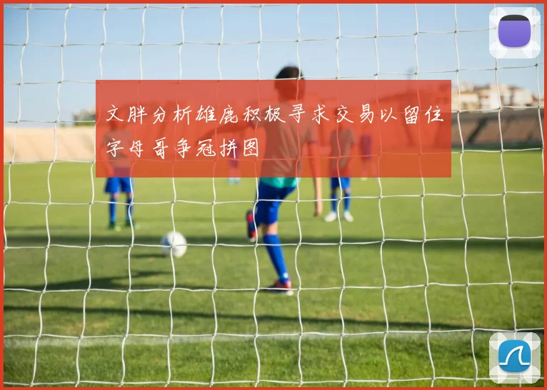 文胖分析雄鹿积极寻求交易以留住字母哥争冠拼图